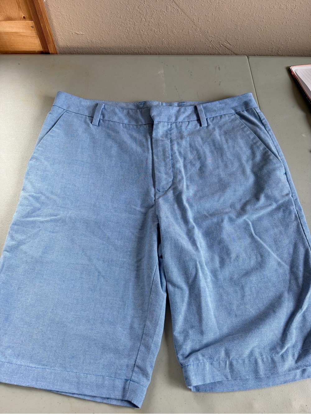 Ashworth Men's Golf Shorts Blue Flat Front Size 32W